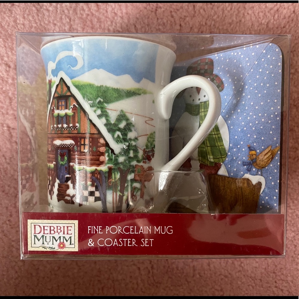Debbie Mumm Fine Porcelain Mug & Coaster Set